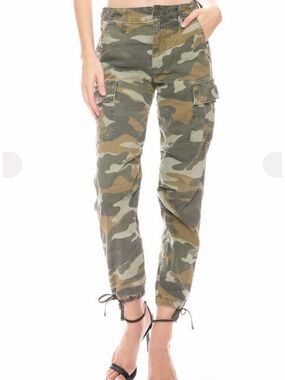 Camo Cargo Jogger Pants - Olive Camo